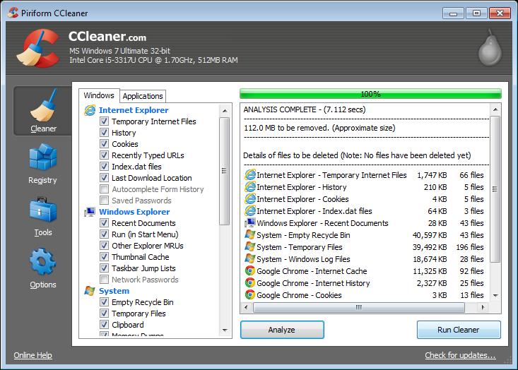 Run CCleaner and Antimalware software